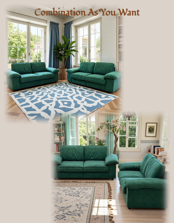 English Elm Fx-P20M-2S-Gr Green Velvet 2-Seater Loveseat With Hidden Storage - Stylish Sofa For Small Spaces W576S00230