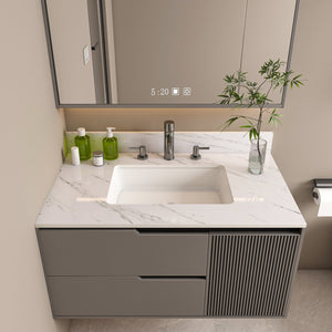 English Elm 37 Inch Marble Vanity Top – Elegant Bianco Carrara Stone With Undermount Sink & Pre-Drilled Holes W2700P194075