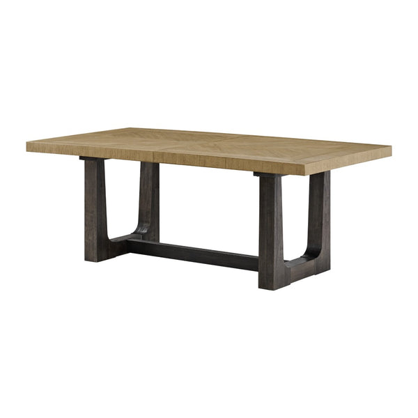 English Elm Wallace & Bay - Caramel Dining Table: Stylish Trestle Design With Rich Wood Finish, Perfect For Family Meals & Entertaining B361P406178-GIGA