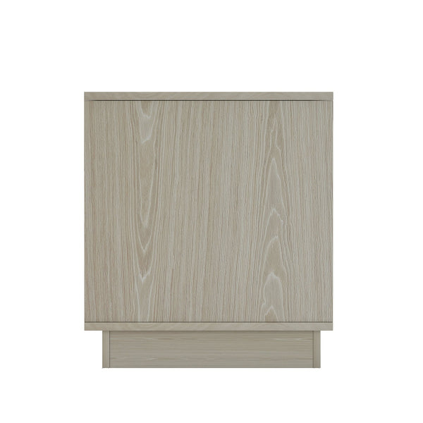 English Elm Horizon 22" Nightstand with Push-to-Open Drawers, Whitewashed Wood Grain, Sleek Handle-Free Design Oak B365P398177