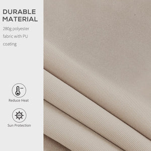 English Elm Outsunny 8' X 7' Manual Retractable Patio Awning - Weather-Resistant Sun Shade For Doors & Windows W2225P174214-GIGA