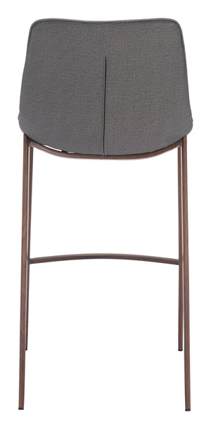 Magnus Barstool - Set of 2 Slate Gray & Walnut 109938 Zuo Modern