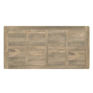 English Elm Campbell Grey Mango Wood Dining Table 72"x36" Modern Industrial Solid Wood Top, Iron Base, 6-Seater B136P266907