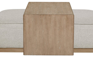 English Elm Ottoman & Tray Table - Versatile Gray Upholstered Design For Stylish Living Room Comfort & Functionality B2699P298405-GIGA