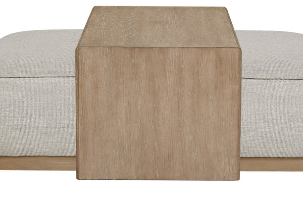 English Elm Ottoman & Tray Table - Versatile Gray Upholstered Design For Stylish Living Room Comfort & Functionality B2699P298405-GIGA