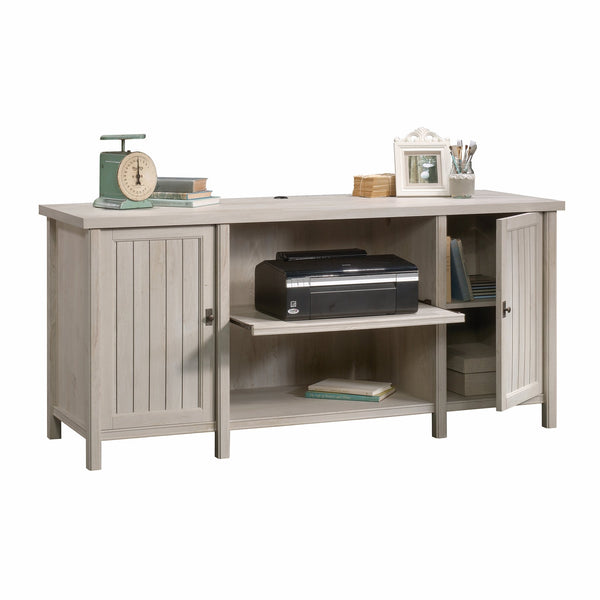 English Elm Credenza, Versatile Gray Finish With Ample Storage For Living Rooms, Home Offices & Entryways B356P402696