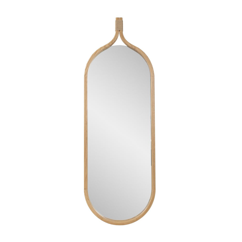 Howard Elliott Ulah Honey Wood Mirror With Twine Handle - Charming Natural Decor For Your Home's Warm Ambiance Brown Wood 250000-howard-elliott