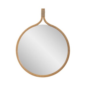 Howard Elliott Ulah Honey Wood Mirror With Twine Handle - Charming Natural Decor For Your Home's Warm Ambiance Brown Wood 250001-howard-elliott