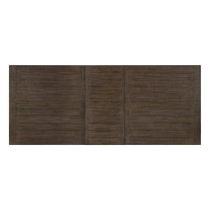 English Elm Contemporary Acacia Veneer Extendable Dining Set with Upholstered Fan-stitched Side Chairs B011S01602