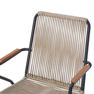 English Elm Christopher Knight Home® - MOONSTONE Light Brown Woven Rope Club Chairs Set of 2 – Powder-Coated Iron Frame, Modern Outdoor Seating N775P251643B