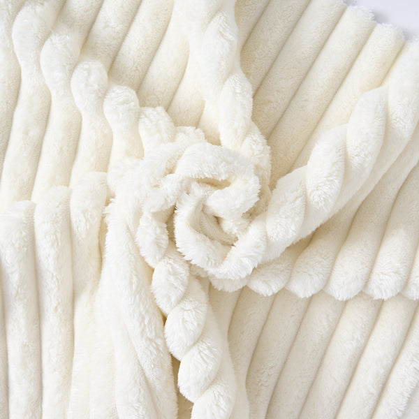 English Elm 78.7" Modern Foldable Corduroy Sofa Bed with 2 Plush Pillows, 2-in-1 Convertible Sleeper and Blanket Beige W3219P317382