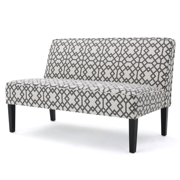 English Elm Christopher Knight Home® - Loveseat - Stylish Grey Fabric Sofa With Geometric Design, Birch Frame, Perfect For Modern Spaces 57659.00GGMT