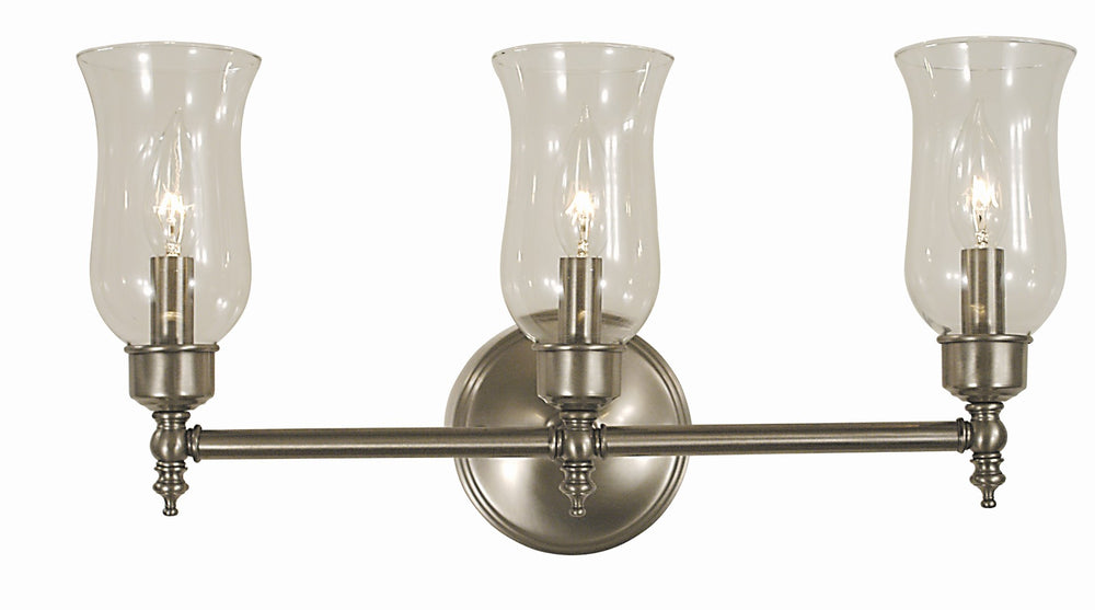 Framburg 3-light Colonial Style Sheraton Sconce – Handcrafted American Lighting For Timeless Elegance Brushed Nickel Metal 2503 Bn