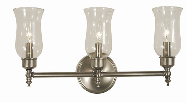Framburg 3-light Colonial Style Sheraton Sconce – Handcrafted American Lighting For Timeless Elegance Brushed Nickel Metal 2503 Bn