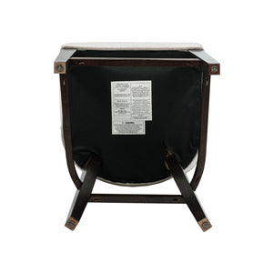English Elm Beever Wood Chenille Counter Stool - Stylish Taupe Upholstery & Durable Rubberwood Frame Design B365P397948