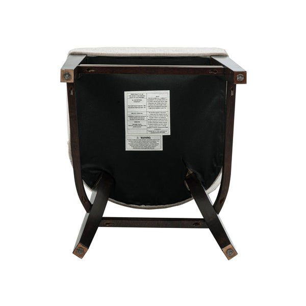 English Elm Beever Wood Chenille Counter Stool - Stylish Taupe Upholstery & Durable Rubberwood Frame Design B365P397948