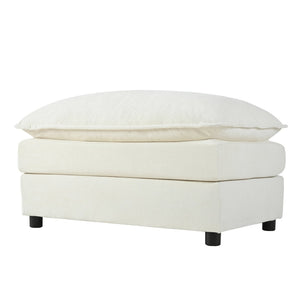 English Elm Oversized Modular Sectional Cloud Sofa With 3 Ottomans, Sleeper Function & Plush Pillows For Comfort W3163S00025-GIGA