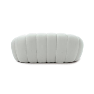 English Elm Bubble Modular Armless Loveseat Sofa - Light Grey, Contemporary Design, Family-Friendly Comfort B341P320933