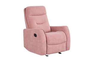 English Elm Paterson Microsuede Velvet Rocker Recliner Plush Swivel Chair for Living Room Pink B078P497896