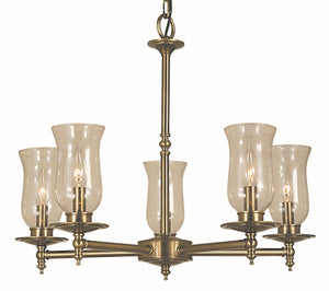 Framburg 5-light Classic Colonial Sheraton Dining Chandelier - Handcrafted Elegance For Timeless Interiors Antique Brass Metal 2505 Ab