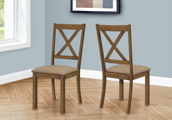 English Elm Dining Chair Set Of 2, Transitional Upholstered Side Chairs With Walnut Frame For Modern Comfort B2710P218869