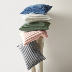 JLA Home Intelligent Design - Fluffy Ribbed Plush Comforter Set with 300gsm Cozy Loft, Oeko-Tex Certified, Ready-to-Use Luxury Bedding Blue AM10-0283