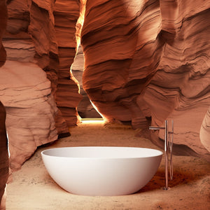 English Elm 65" Stone Resin Freestanding Soaking Tub Ergonomic Spa Bathtub Matte Finish Cupc W1920P385625