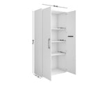 Manhattan Comfort Eiffel Modern Garage Cabinet White 250BMC6