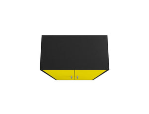 Manhattan Comfort Eiffel Modern Garage Cabinet Matte Black and Yellow 250BMC84