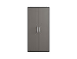 Manhattan Comfort Eiffel Modern Garage Cabinet Matte Black and Grey 250BMC85