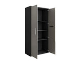 Manhattan Comfort Eiffel Modern Garage Cabinet Matte Black and Grey 250BMC85