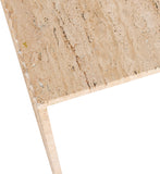 Lucca Beige End Table 250Travertine-ET Meridian Furniture