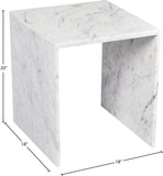 Lucca White End Table 250White-ET Meridian Furniture