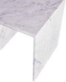 Lucca White End Table 250White-ET Meridian Furniture