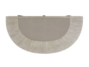 Lexington Sligh Dylan Demilune Desk: Elegant Walnut Design With Faux Leather Surface, 7 Drawers & Stylish Storage Solutions Aspen Wood 250-402