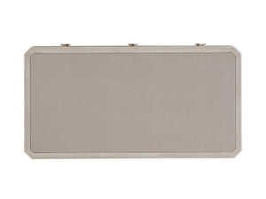 Lexington Sligh Chloe Writing Desk - Stylish Faux Leather Top, 3 Storage Drawers & Brushed Nickel Metal Accents Aspen Wood 250-412