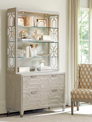 Lexington Sligh Octavia File Chest - Stylish Storage Solution With Contemporary Fretwork And Full-extension Drawers Aspen Wood 250-450