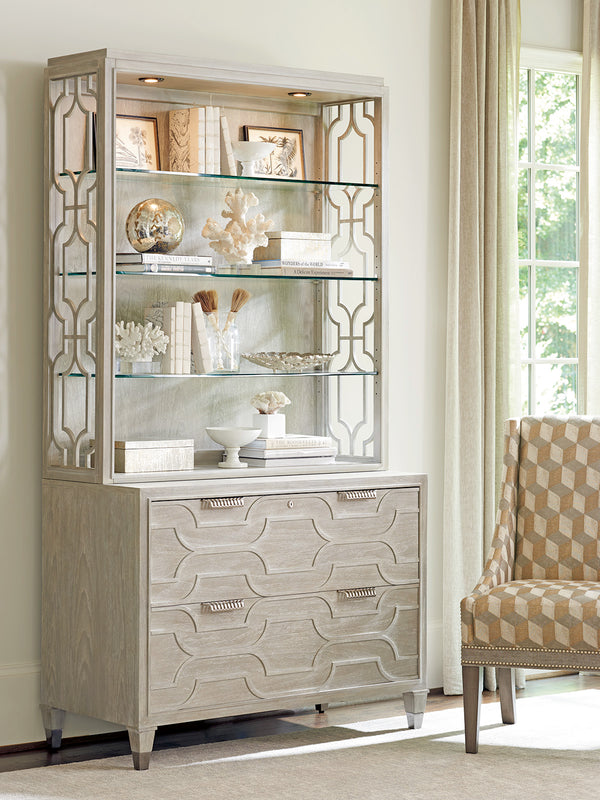 Lexington Sligh Octavia File Chest - Stylish Storage Solution With Contemporary Fretwork And Full-extension Drawers Aspen Wood 250-450