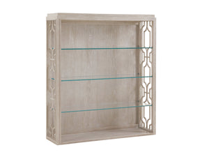 Lexington Sligh Octavia Deck Unit - Contemporary Fretwork Design With Led Lighting & Glass Shelves For Stylish Living Aspen Wood 250-441