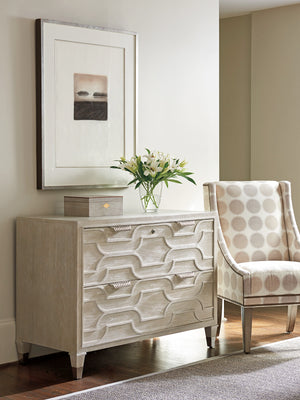 Lexington Sligh Octavia File Chest - Stylish Storage Solution With Contemporary Fretwork And Full-extension Drawers Aspen Wood 250-450