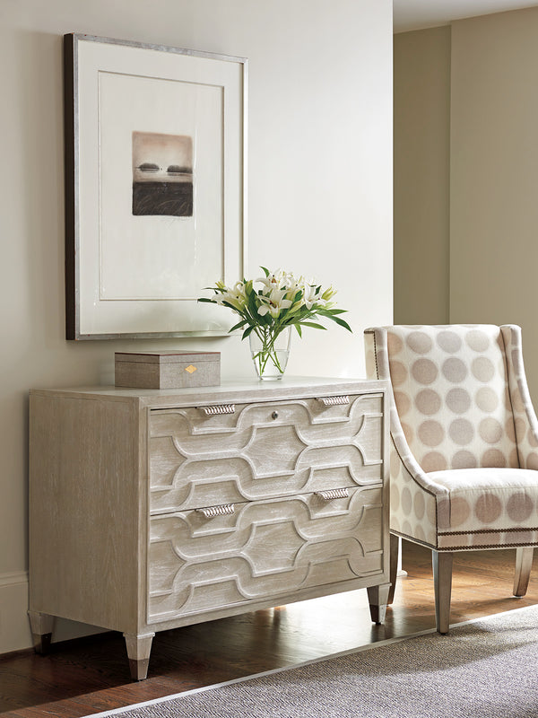 Lexington Sligh Octavia File Chest - Stylish Storage Solution With Contemporary Fretwork And Full-extension Drawers Aspen Wood 250-450