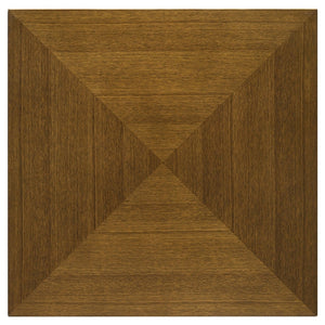 English Elm Aidan Walnut Parquet Square Coffee and End Table Set for Mid-century Living Rooms B062S01692