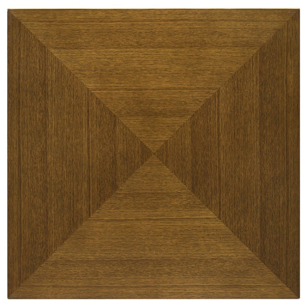 English Elm Aidan Walnut Parquet Square Coffee and End Table Set for Mid-century Living Rooms B062S01692
