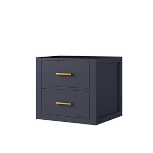 English Elm Blue Midcentury Wallhung Single Sink Vanity 20" W x 18" D, Soft-Close Drawer, Fully Assembled, Compact Storage B2731P257890