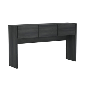 English Elm Linda Console Table Charcoal Gray with 3 Spacious Drawers, Sleek Hardware-Free Front, 60" L Modern Storage B365P398091