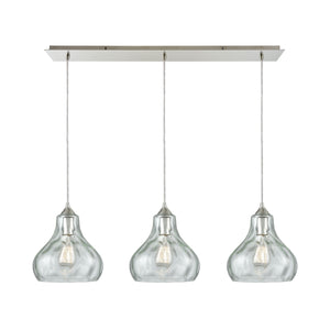 Belmont 36'' Wide 3-Light Linear Pendant - Satin Nickel 25100/3LP Elk Lighting