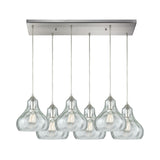 Belmont 32'' Wide 6-Light Rectangular Pendant - Satin Nickel 25100/6RC Elk Lighting