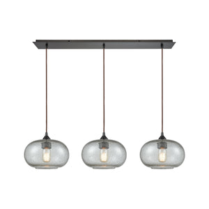 Volace 36'' Wide 3-Light Linear Pendant - Oil Rubbed Bronze 25124/3LP Elk Lighting