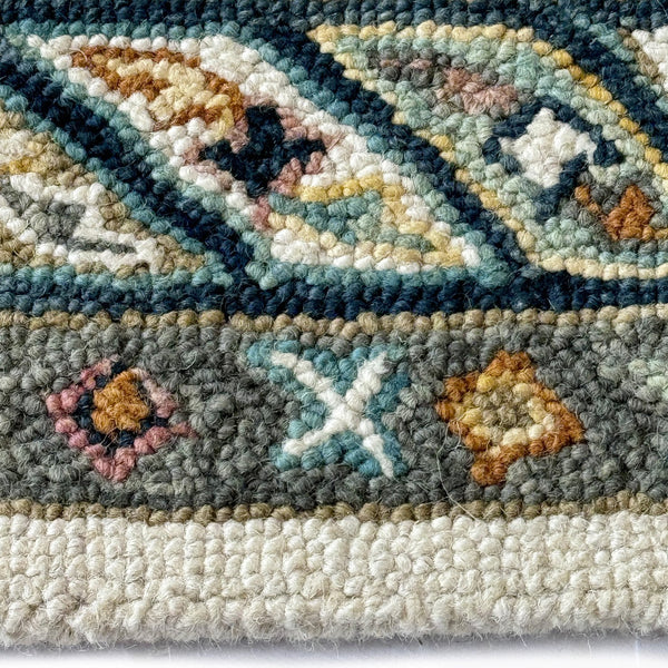 Capel Rugs Avanti-villa Skakta Wool Area Rug With Hand-worked Accents And Vibrant Mosaic Pattern For Home Decor Ivory Multi, White 100% Wool 2514rs10001400675
