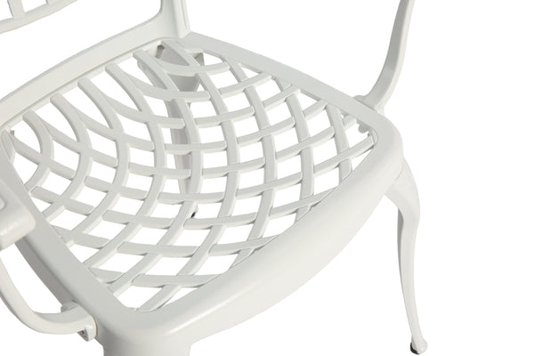 English Elm 3 Piece Patio Bistro Set - Elegant Cushioned Metal Table & Chairs For Small Outdoor Spaces, All-Weather W640P251288